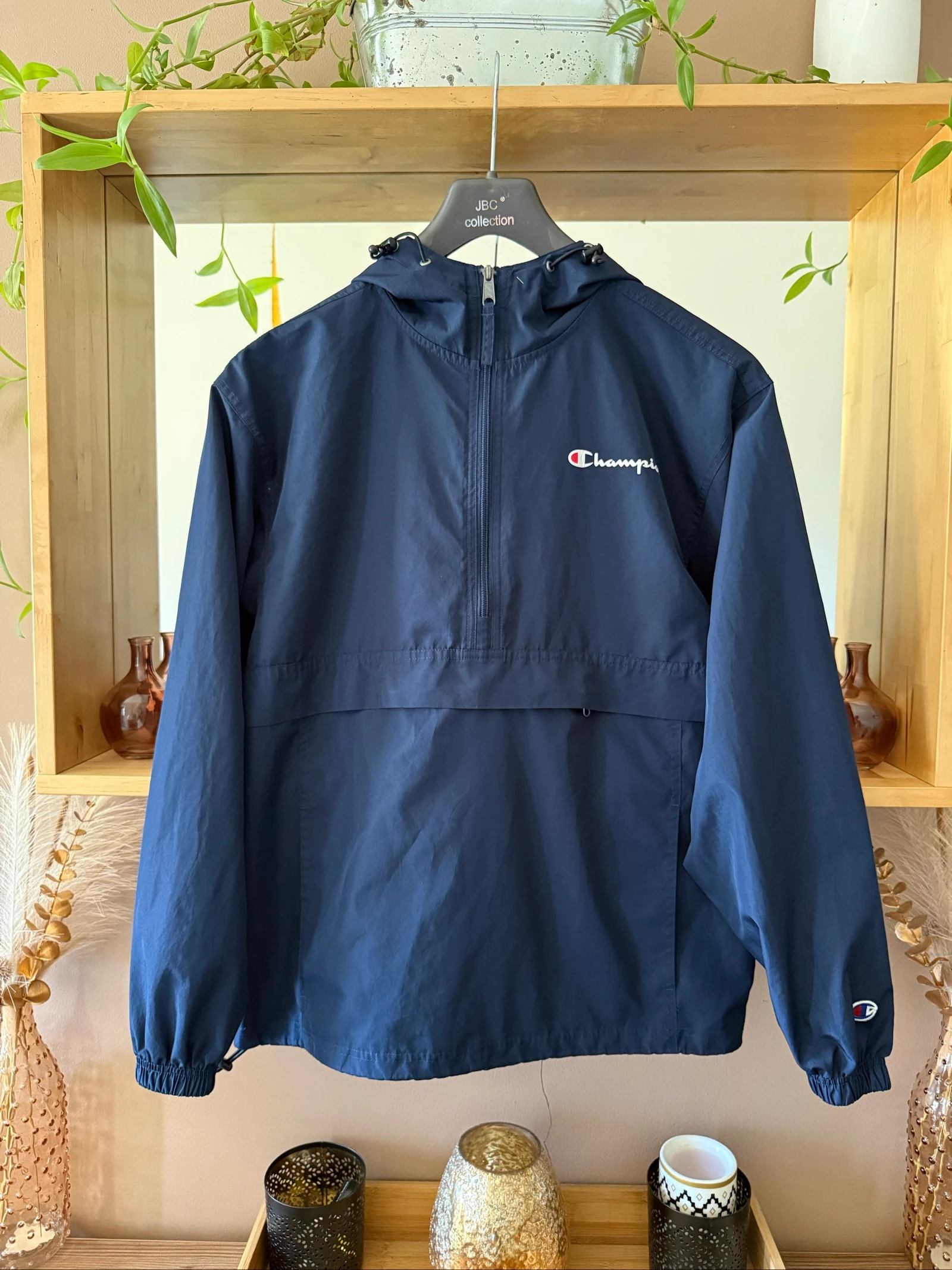 Coupe-vent Champion homme S – Bleu marine – Veste à capuche – Très bon état